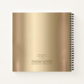 Metaal en marmer Wave Gold ID811 Notitieboek (Achterkant)