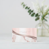 Metaal en marmer Wave Roos Gold ID811 Visitekaartje (Staand voorkant)