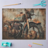 Metaal en Roest Motorfiets Tissuepapier (Craft)