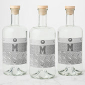 Metaal en Staal Liquor Likeurfles Etiket (Flessen)