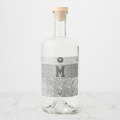 Metaal en Staal Liquor Likeurfles Etiket (Voorkant)