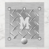 Metaal en Staaldranketiketten Wijn Etiket (Enkel label)