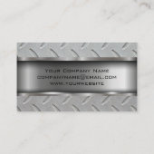 Metaal- en staalpatroon visitekaartje (Achterkant)