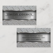 Metaal- en staalpatroon visitekaartje (Voorkant / Achterkant)