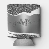 Metaal en Zilveren Glitter Blikjeskoeler (Achterkant)