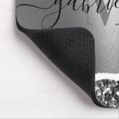 Metaal en Zilveren Glitter Muismat (Hoek)