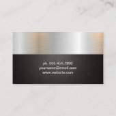 Metaal- en zwarte textuur | Materiaalblok Visitekaartje (Achterkant)
