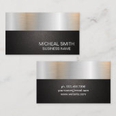 Metaal- en zwarte textuur | Materiaalblok Visitekaartje (Voorkant / Achterkant)