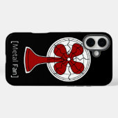 Metaal Fan Case-Mate iPhone Case (Achterkant (horizontaal))