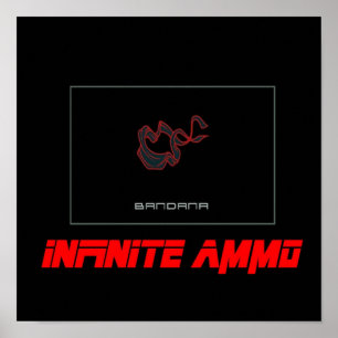 Metaal gear Solid Bandana Infinite Ammo Poster