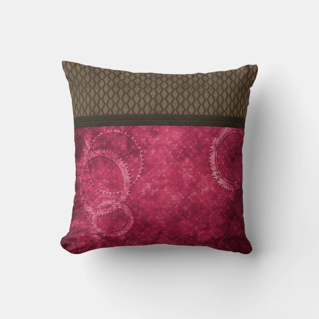 Metaal gear Steampunk Pillow, Roze Kussen (Voorkant)