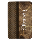 Metaal gear Steampunk Premium Magnet, bruin Magneet (Verticaal)