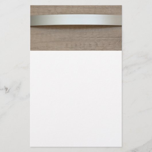 Metaal gebogen bord met een houten onderkant flyer (Voorkant)