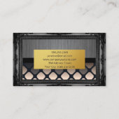 Metaal geborsteld | Antiek goudgrens Visitekaartje (Achterkant)