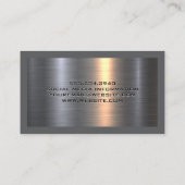 Metaal geborsteld | bouwvoertuig visitekaartje (Achterkant)