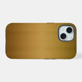Metaal geborsteld koper iPhone 15 case (Achterkant horizontaal)