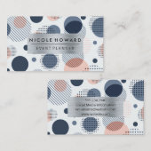 Metaal geborsteld Lijst | Abstracte digitale geome Visitekaartje (Voorkant / Achterkant)