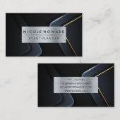 Metaal geborsteld Lijst | Abstracte industrie Visitekaartje (Voorkant / Achterkant)