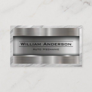 Metaal geborsteld   Marmergrens Visitekaartje