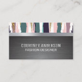 Metaal geborsteld | Snel geborsteld Visitekaartje (Voorkant)