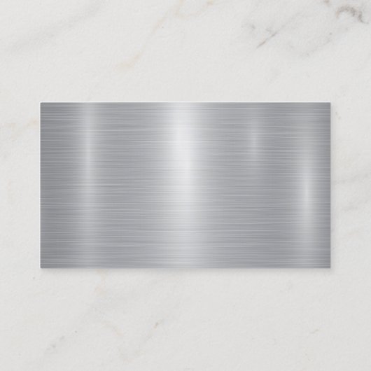 Metaal Geborsteld staal Aluminium Stijl QR Code to Visitekaartje (Achterkant)