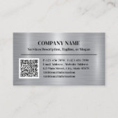 Metaal Geborsteld staal Aluminium Stijl QR Code to Visitekaartje (Voorkant)