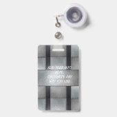 Metaal geïnspireerde werknemerssegment badge (Voorkant met intrekbare clip)