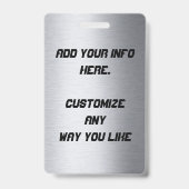 Metaal geïnspireerde werknemerssegment badge (Achterkant)