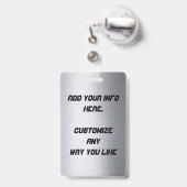 Metaal geïnspireerde werknemerssegment badge (Achterkant met intrekbare clip)