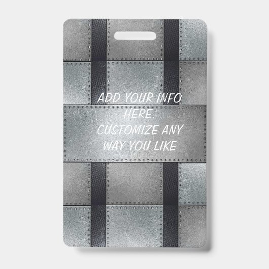 Metaal geïnspireerde werknemerssegment badge (Voorkant)