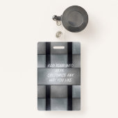 Metaal geïnspireerde werknemerssegment badge (Voorkant met intrekbare)