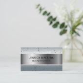 Metaal gekraatst grunge metaal visitekaartje (Staand voorkant)