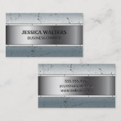 Metaal gekraatst grunge metaal visitekaartje (Voorkant / Achterkant)