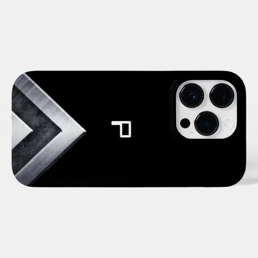 Metaal Geometrische monogrammen zwart Case-Mate iPhone Case (Achterkant (horizontaal))