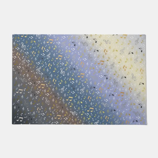 metaal, glanzend, patroon, muziek, noot, elegant, deurmat (Voorkant)