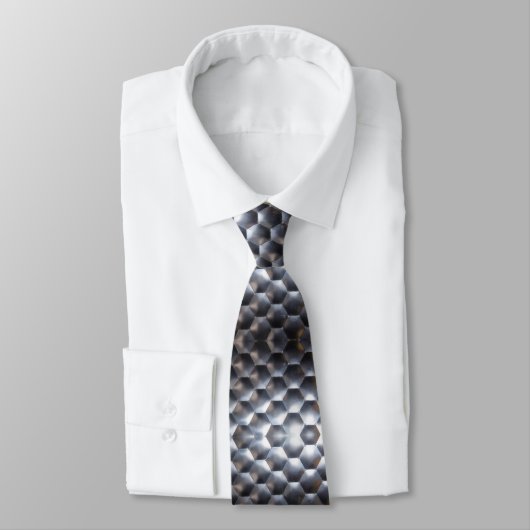 Metaal Glanzend Patroon Stedelijk Hedendaags Stropdas (Gebonden)