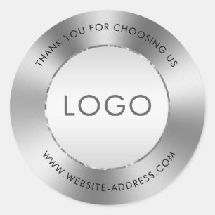 Metaal glanzend roestvrij staal look ronde sticker
