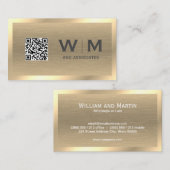 Metaal Gold Textuur | QR-CODE-Visitekaartje Visitekaartje (Voorkant / Achterkant)