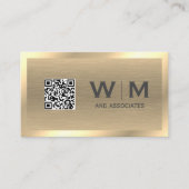 Metaal Gold Textuur | QR-CODE-Visitekaartje Visitekaartje (Voorkant)