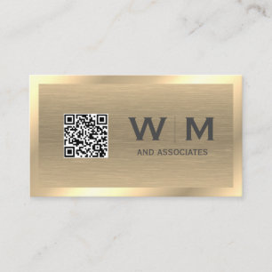 Metaal Gold Textuur   QR-CODE-Visitekaartje Visitekaartje