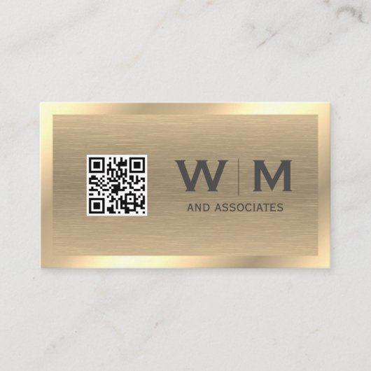 Metaal Gold Textuur | QR-CODE-Visitekaartje Visitekaartje (Voorkant)