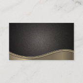 Metaal Golf | Zwarte Textuur Achtergrond Visitekaartje (Achterkant)