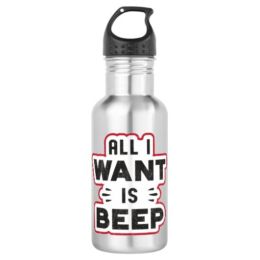 Metaal Goud Detectorist Grappig Gift Idee Waterfles (Voorkant)