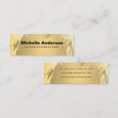 Metaal goud geborsteld | Goudtextuur Achtergrond Mini Visitekaartje (Voorkant / Achterkant)
