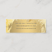 Metaal goud geborsteld | Goudtextuur Achtergrond Mini Visitekaartje (Achterkant)