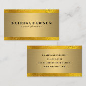Metaal Goud | Gouden Confetti Folie Visitekaartje (Voorkant / Achterkant)