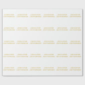 Metaal Goud & Witte Professionele Moderne Elegant Cadeaupapier (Vlak)