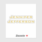 Metaal Goud & Witte Professionele Moderne Elegante Sticker (Vel)