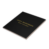 Metaal Goud & Zwart Professioneel Modern Elegaant Tegeltje (Zijkant)