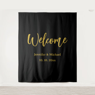 Metaal Goud & Zwart Professionele Moderne Elegant Wandkleed